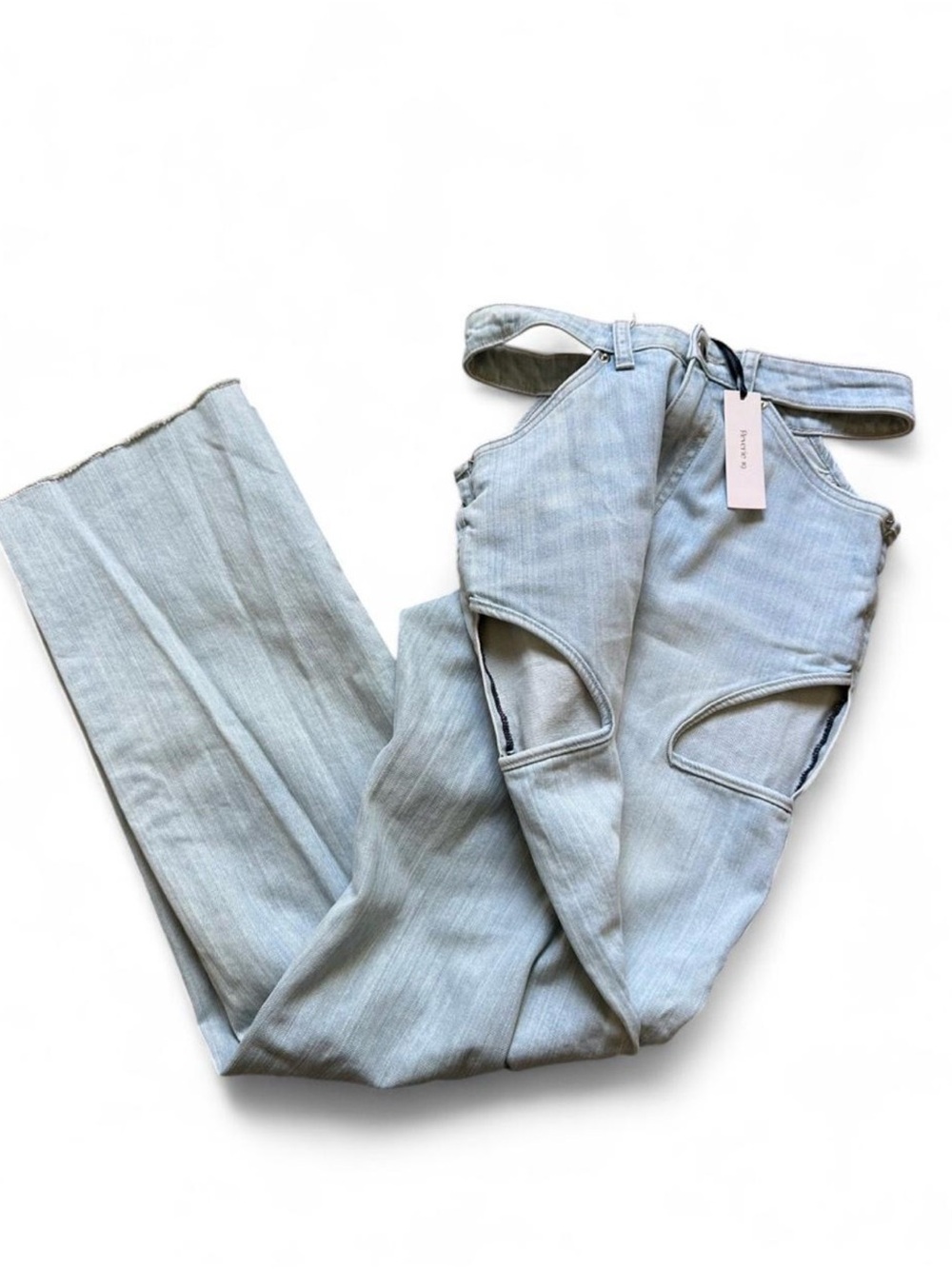 Reverie 19 NWT Light Wash Cut-Out High Waist Denim Jeans